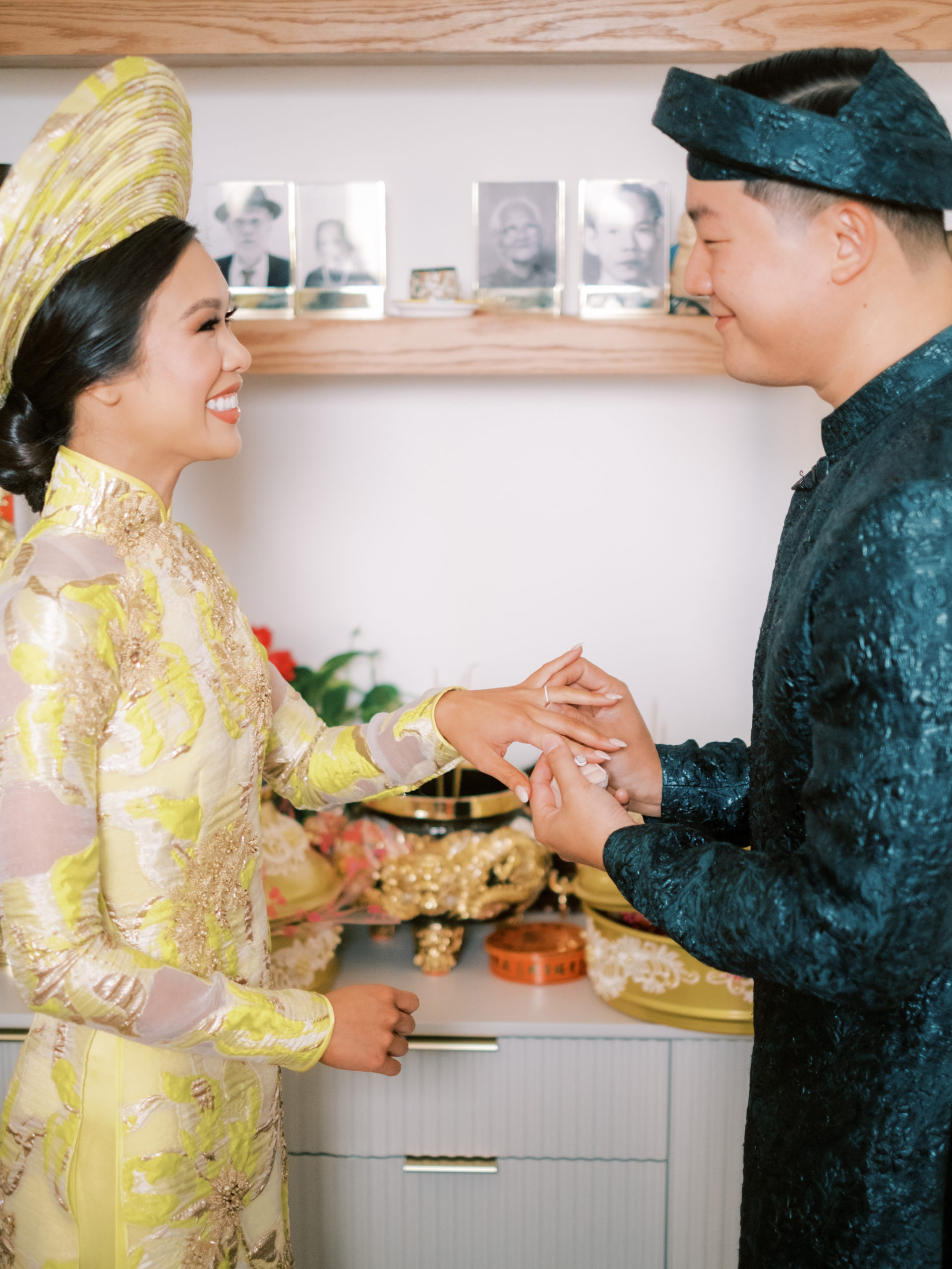 Jonathan Van and Hoang-Kim Cung during their Vietnamese Wedding Ceremony.