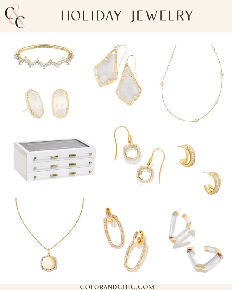 blogger hoang-kim cung styles classic and modern jewelry for the holidays from kendra scott