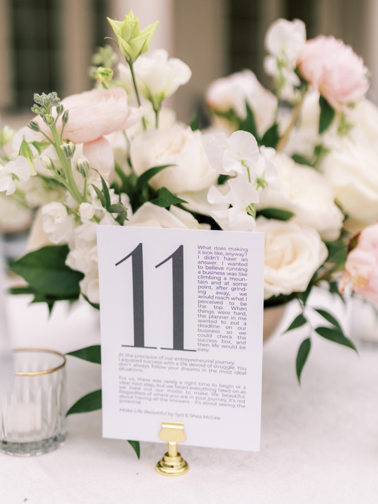 book wedding table numbers at blogger hoang-kim cung's wedding by keestone events, something pretty floral, and scribbles and swirls