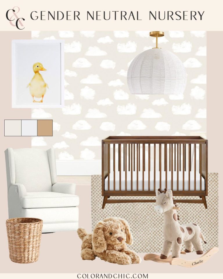 gender neutral nursery inspiration from west elm, crate & kids, pottery barn kids, and pottery barn