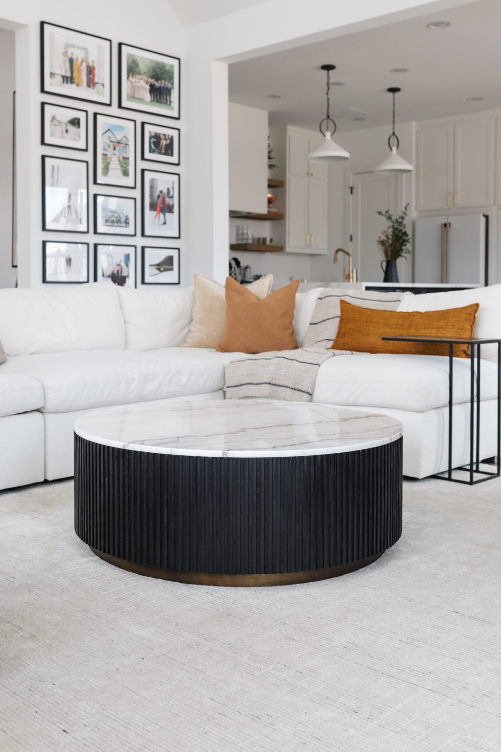 The New Round Marble Top Coffee Table We're Loving For the Living Room ...
